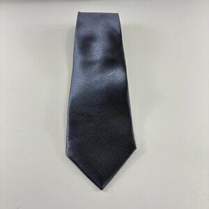 Moda di Raza Dark Navy Blue Solid Men's Tie 3 1/2" x 59"